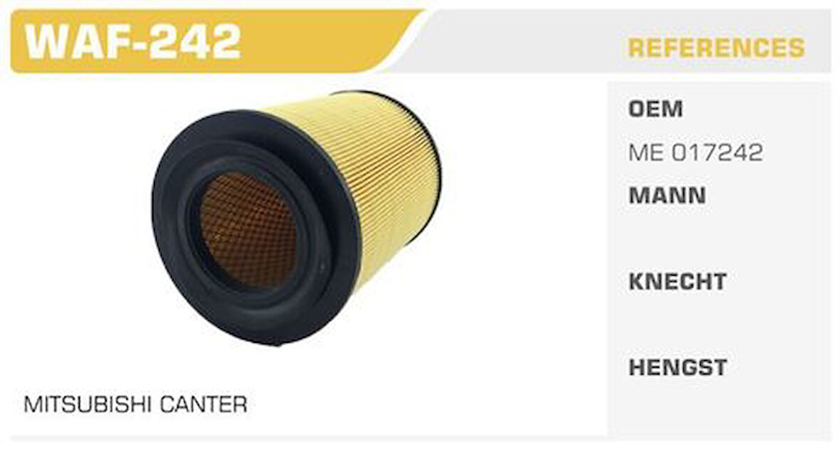 Winkel WAF-242 Hava Filtresi Canter 659 Kolı: 20 Ad FN0135