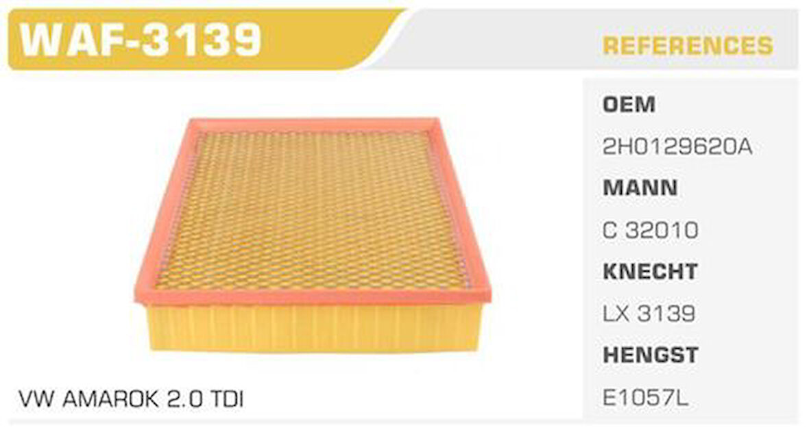 Winkel WAF-3139 Hava Filtresi Amarok 11-2.0 TDI 2.0 TSI 177Ps Kolı: 16 Ad FN4733