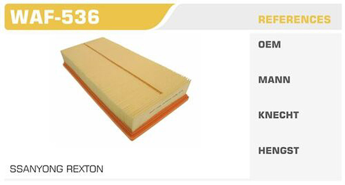 Winkel WAF-536 Hava Filtresi Rexton Kolı: 25 Ad FN4837