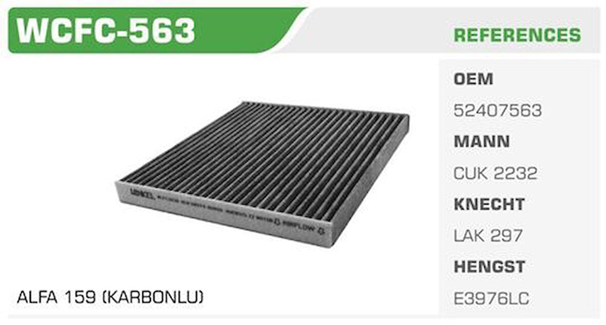 Winkel WCFC-563 Polen Filtresi 159 05-Karbonlu Kolı: 36 Ad 