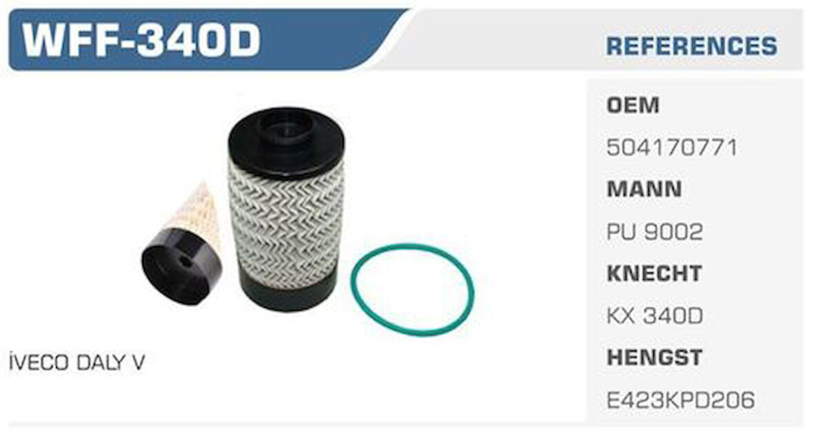 Wınkel Wff-340D Yakıt Filtresi Daıly IV 06>07 Daıly IV V 06> 11> Kolı: 24 Ad.