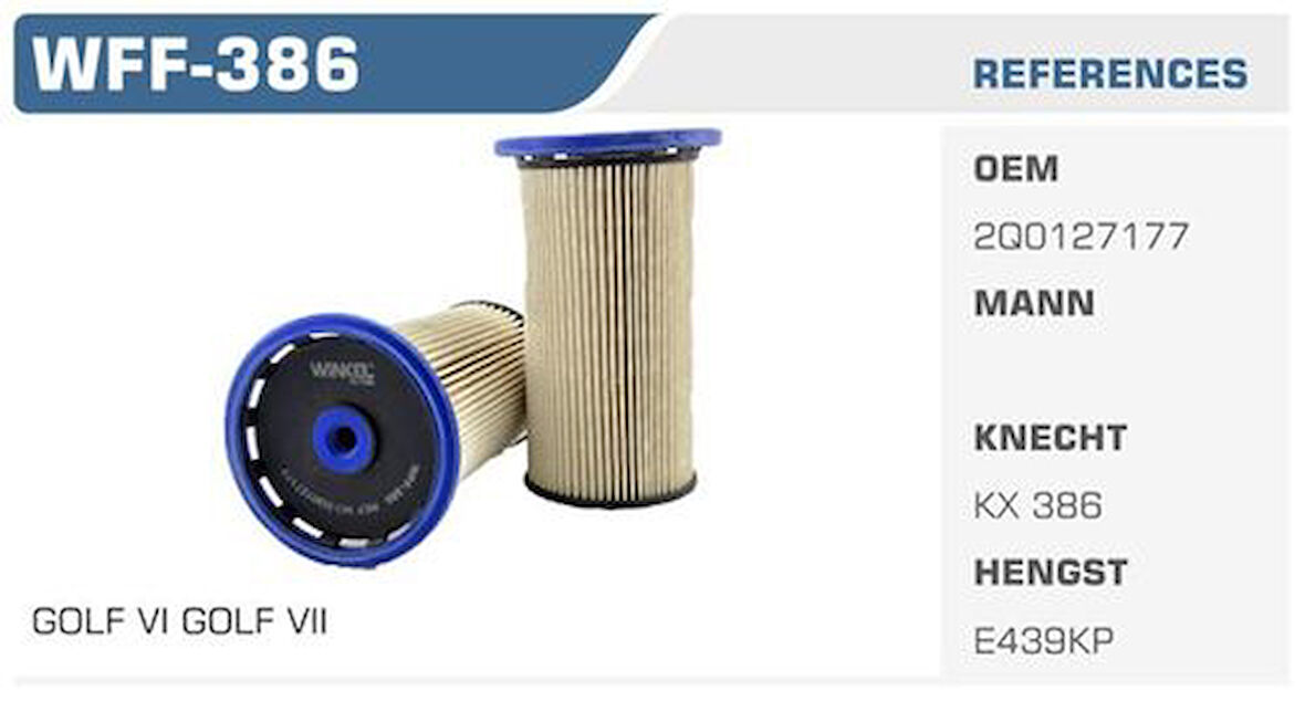 Wınkel Wff-386 Mazot Filtresi Golf Vıı 13> Passat 14> Tıguan 14> Caddy III 11> A3 12> Toledo Leon III 12> Octavıa 12> 1.6Tdı 2.0Tdı Clha Crkb Crva Crbc Kolı: 50 Ad.