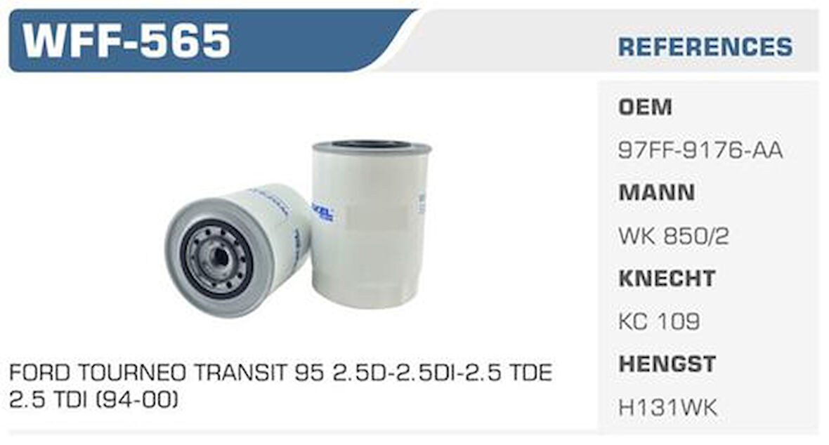 Winkel WFF-565 Mazot Filtresi Ducato Boxer Saxo 1.5D 2.5D DJ5 Kolı: 24 Ad 