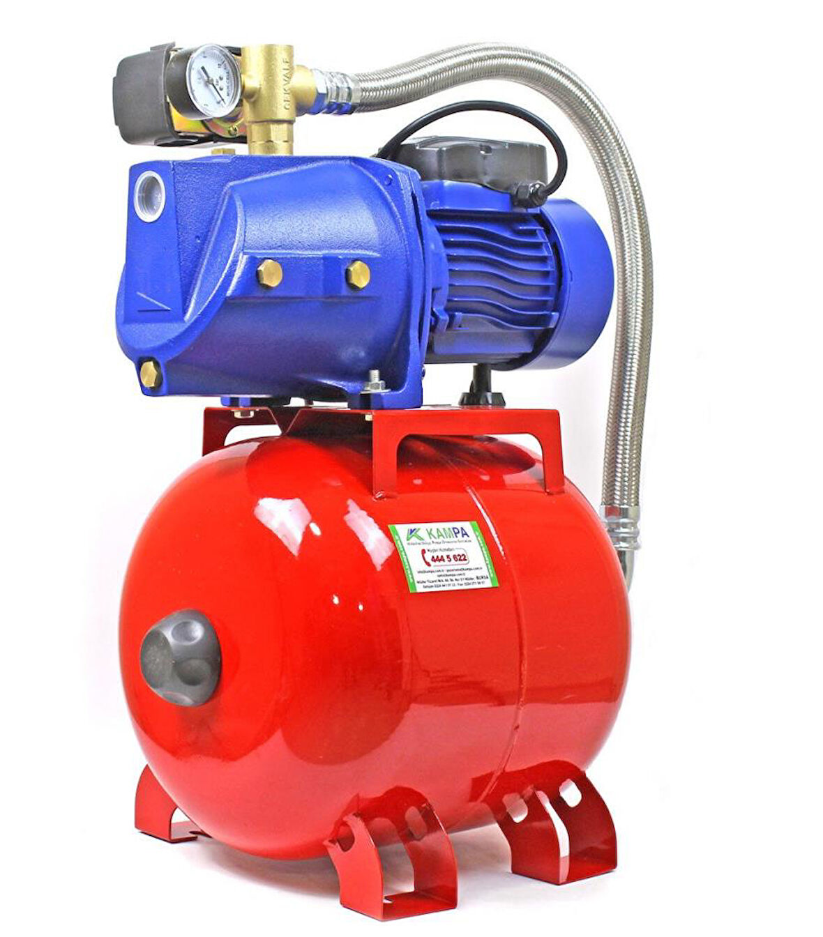Winpo WNP 150 5 Kat 5 Daire Hidrofor, 24 Litre Yatay Tanklı Hidrofor, Ev Tipi Hidrofor