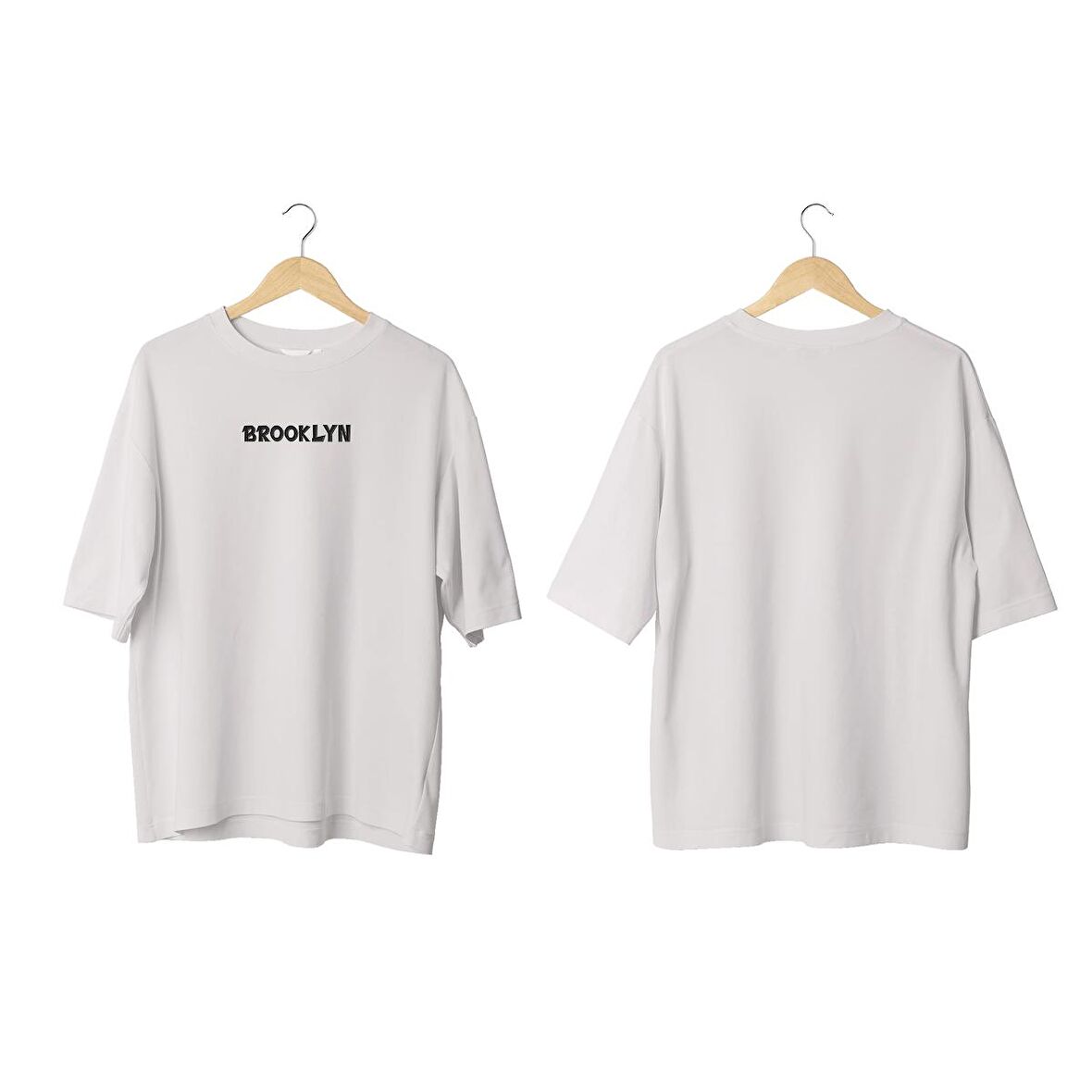 Wicold Brooklyn Baskılı Oversize T-Shirt Erkek Tişört Unisex Tişört Kadın Tişört