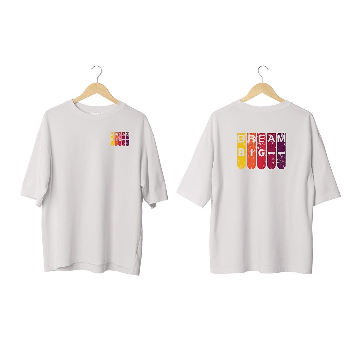 Wicold Dream Big Baskılı Oversize T-Shirt Erkek Tişört Unisex Tişört Kadın Tişört