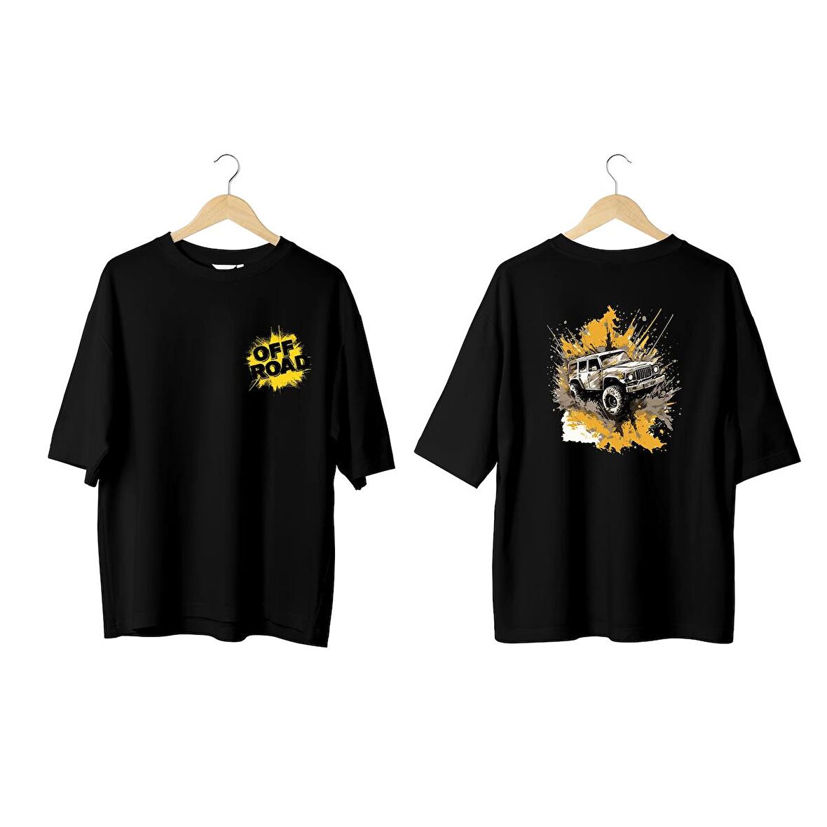 Wicold Offroad Baskılı Oversize T-Shirt Erkek Tişört Unisex Tişört Kadın Tişört