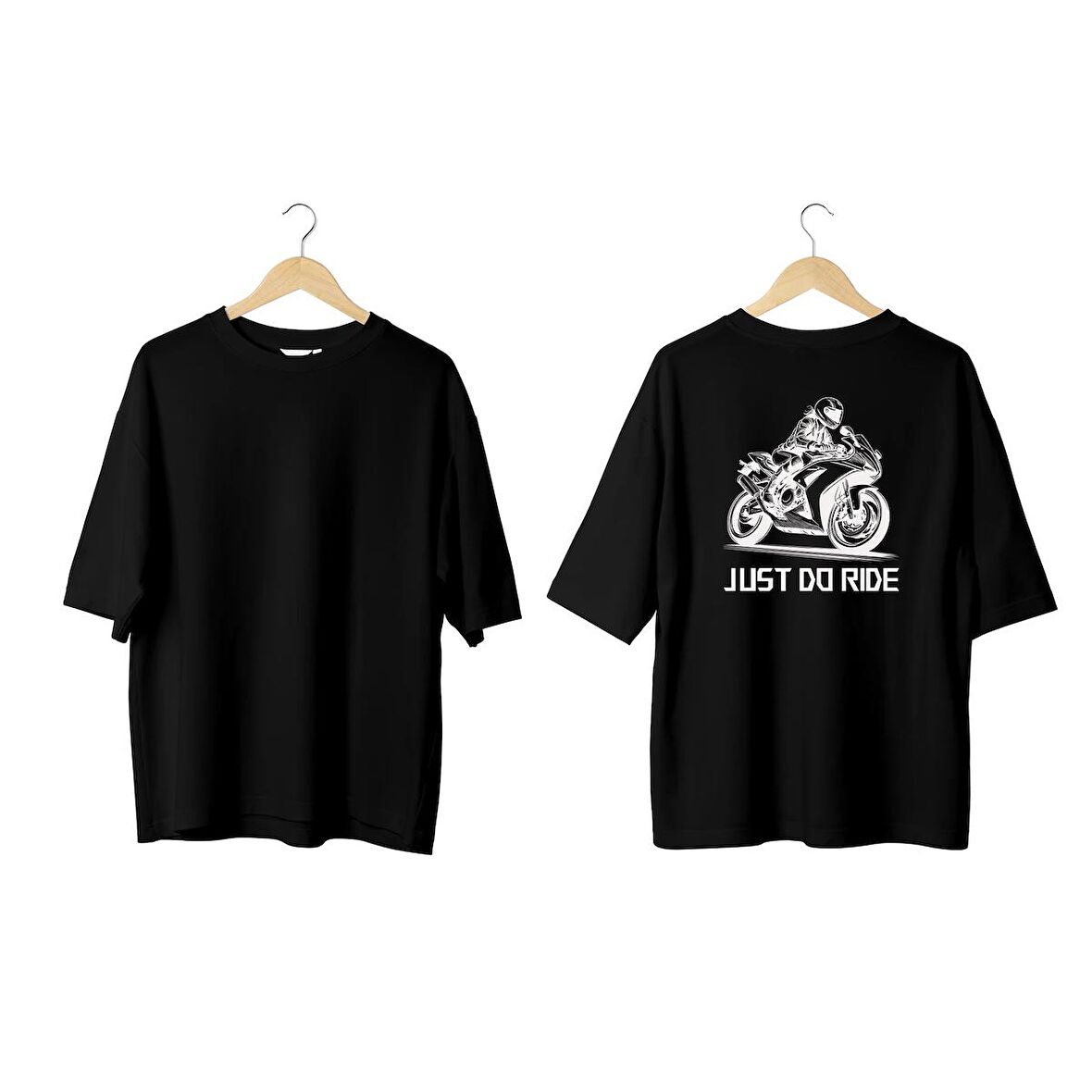 Wicold Just Do Ride "Woman" Baskılı Oversize T-Shirt Erkek Tişört Unisex Tişört Kadın Tişört