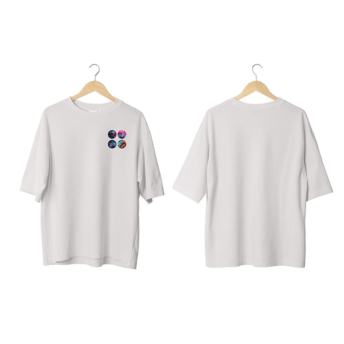 Wicold Racing Baskılı Oversize T-Shirt Erkek Tişört Unisex Tişört Kadın Tişört