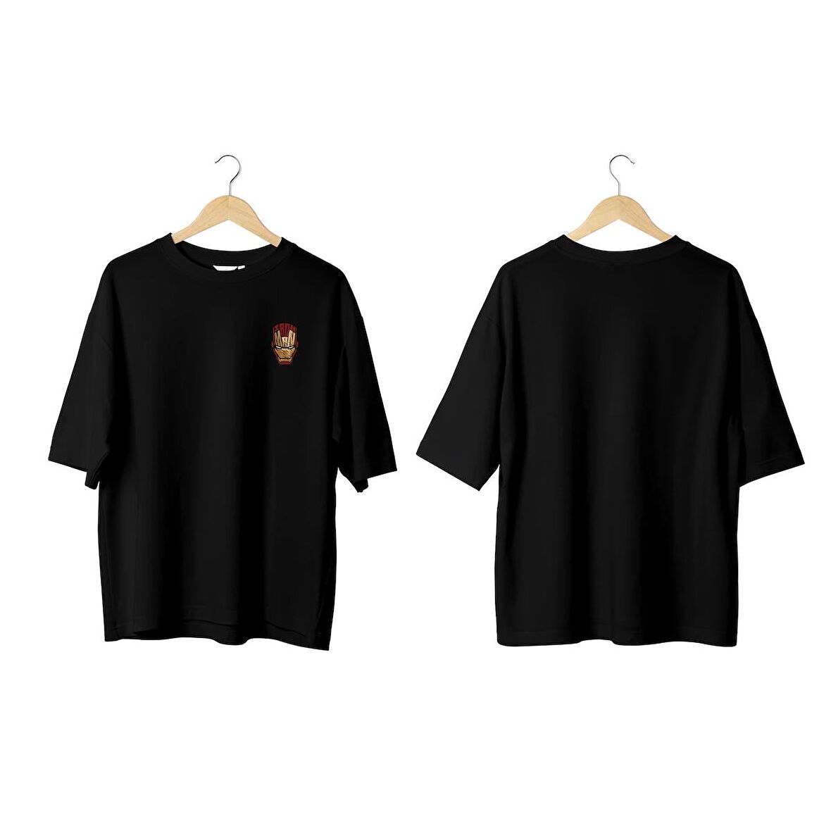 Wicold Ironman Baskılı Oversize T-Shirt Erkek Tişört Unisex Tişört Kadın Tişört