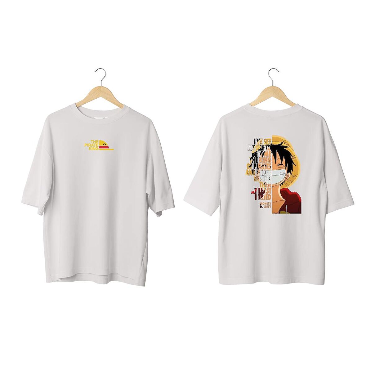 Wicold The Pirate King Baskılı Oversize T-Shirt Erkek Tişört Unisex Tişört Kadın Tişört
