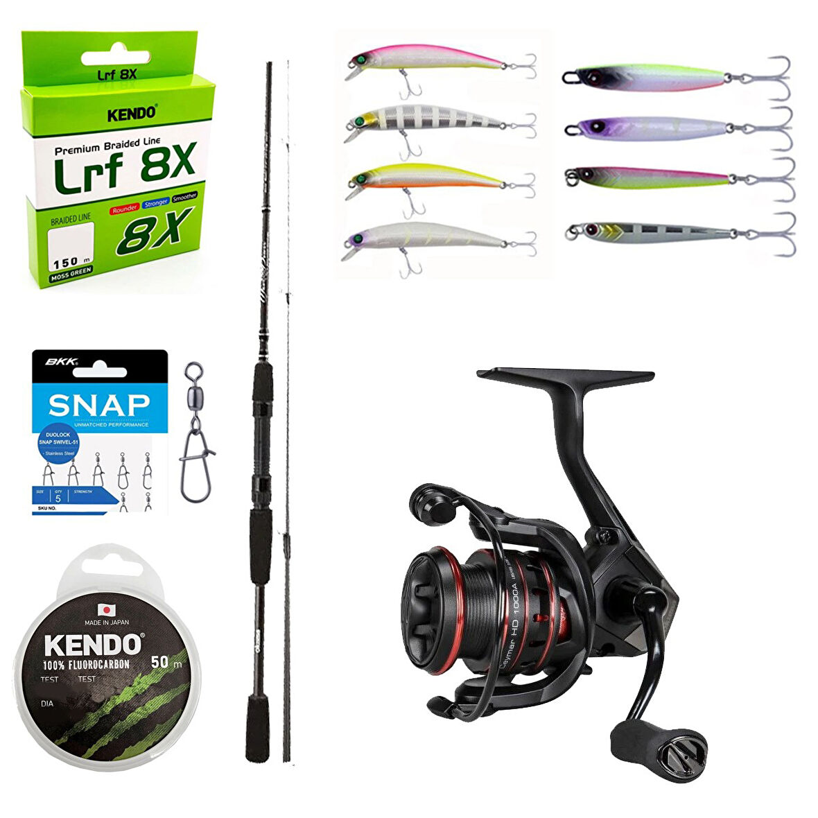 YekOutdoor Profesyonel LRF Seti Okuma Wave Power 213 cm 0-8 gr Lrf Kamışı&Okuma Ceymar Matt Black Olta Makinesi