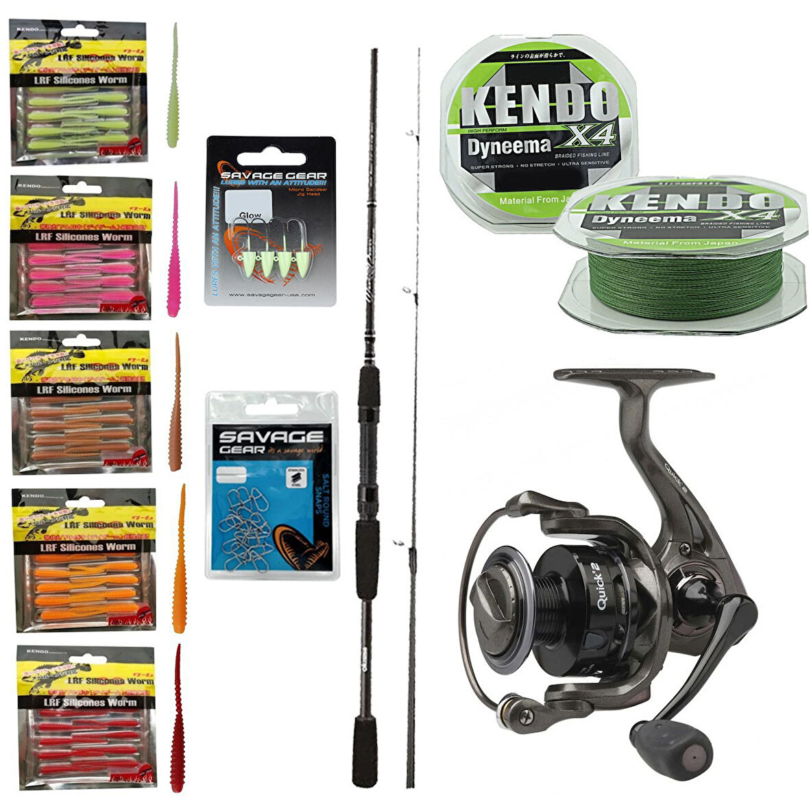 YekOutdoor Silikonlu LRF Seti Okuma Wave Power 228 cm 2-12 gr Lrf Kamışı&Dam Quıck 2 2000 Fd 5+1 BB Olta Makinesi