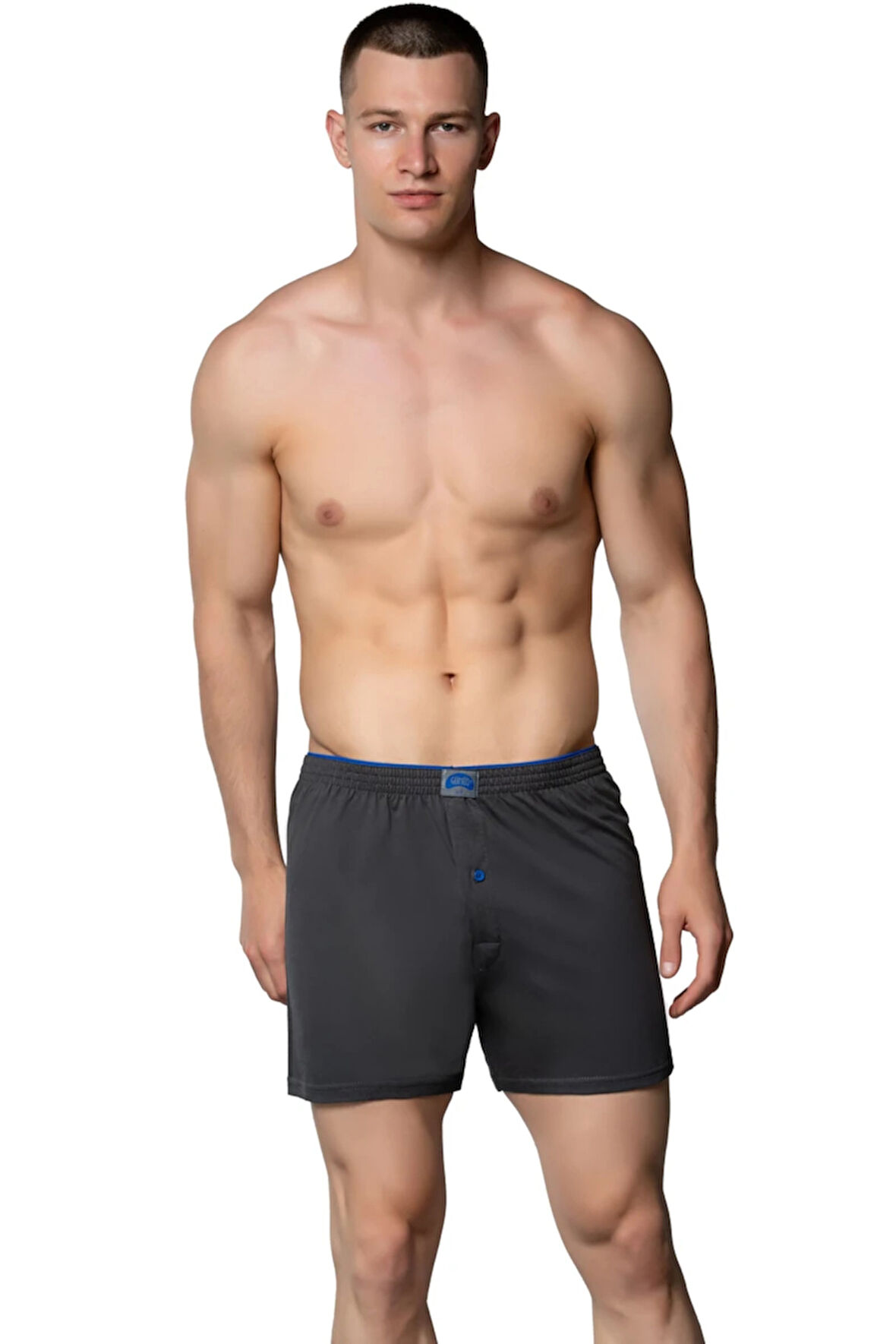 Gümüş 6'Lı Paket Havlu Bel Penye Düz Erkek Boxer