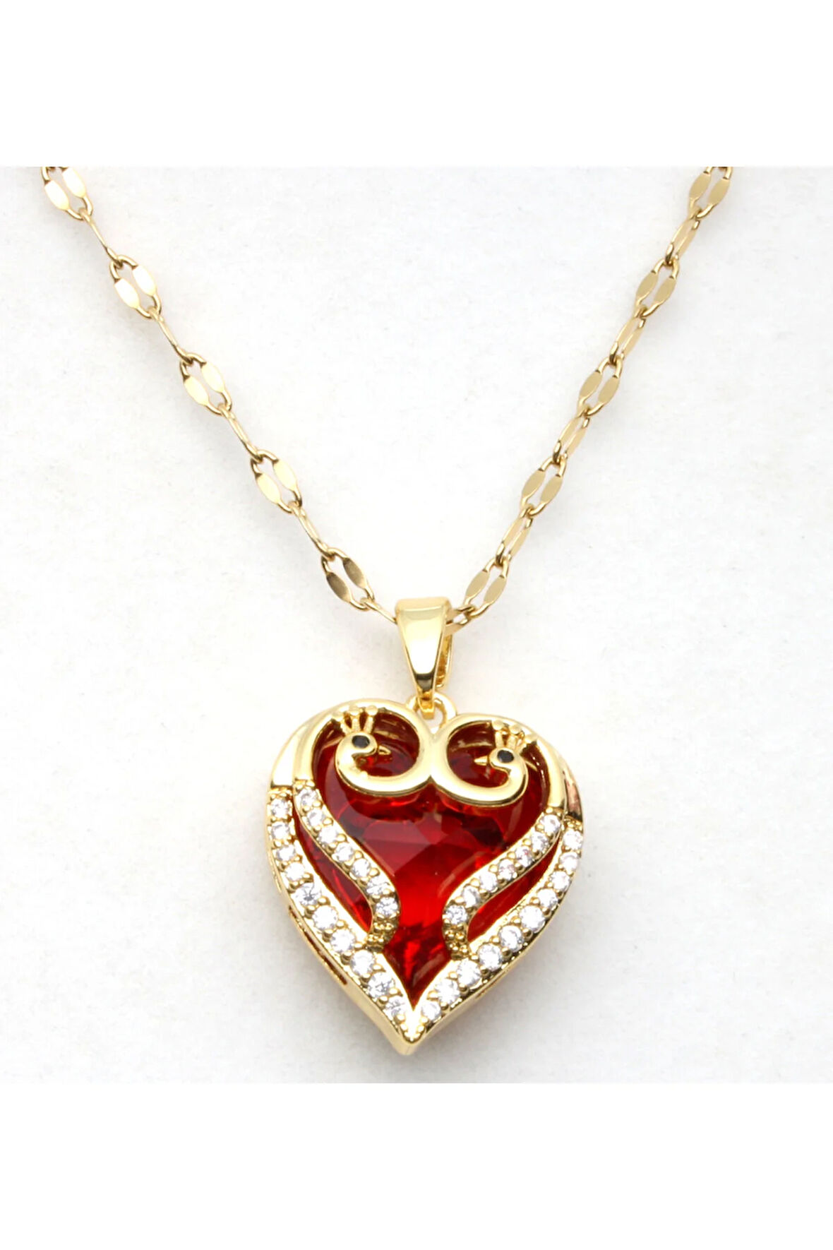 Kırmızı Kalp Kolye