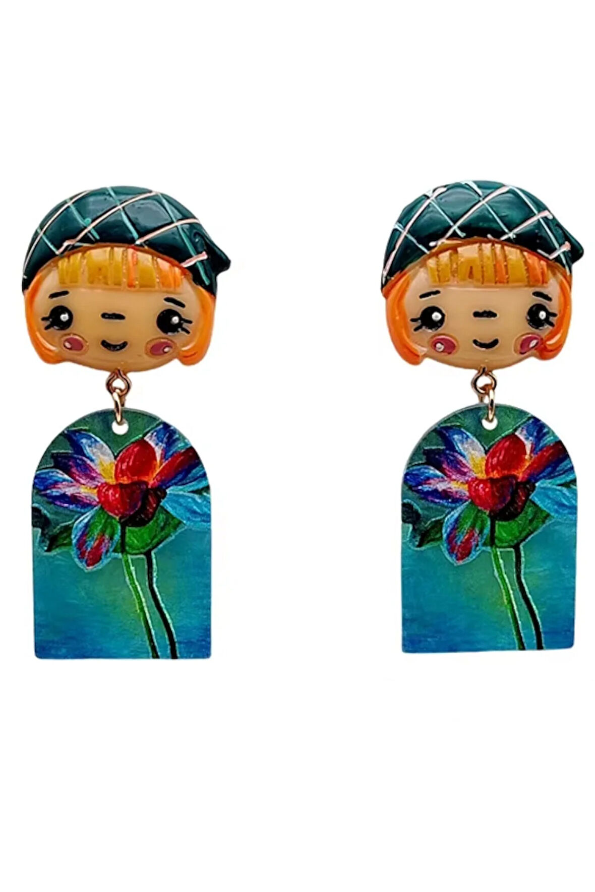 Tablolu Kız Küpe No8