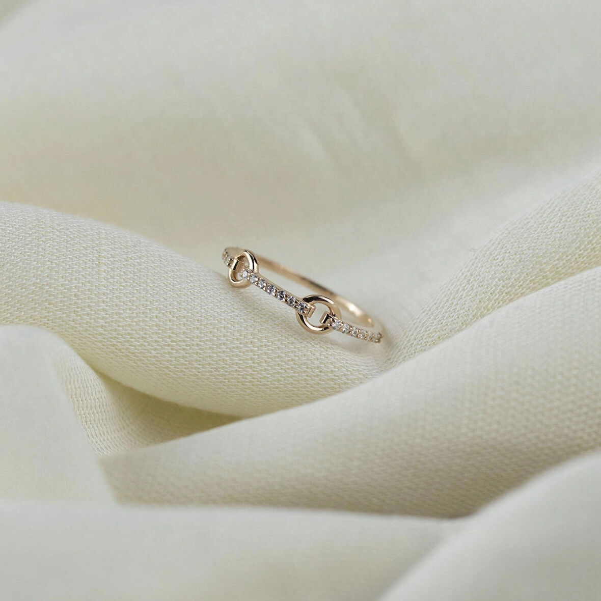 Minimal Stil 925 Ayar Rose Gümüş Yüzük