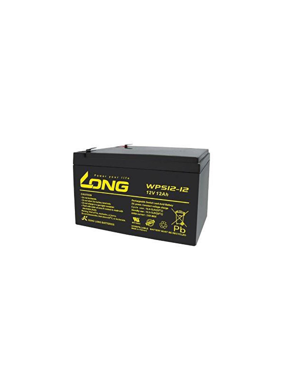 LONG WPS Serisi 12Volt 12Ah Kuru Tip Akü