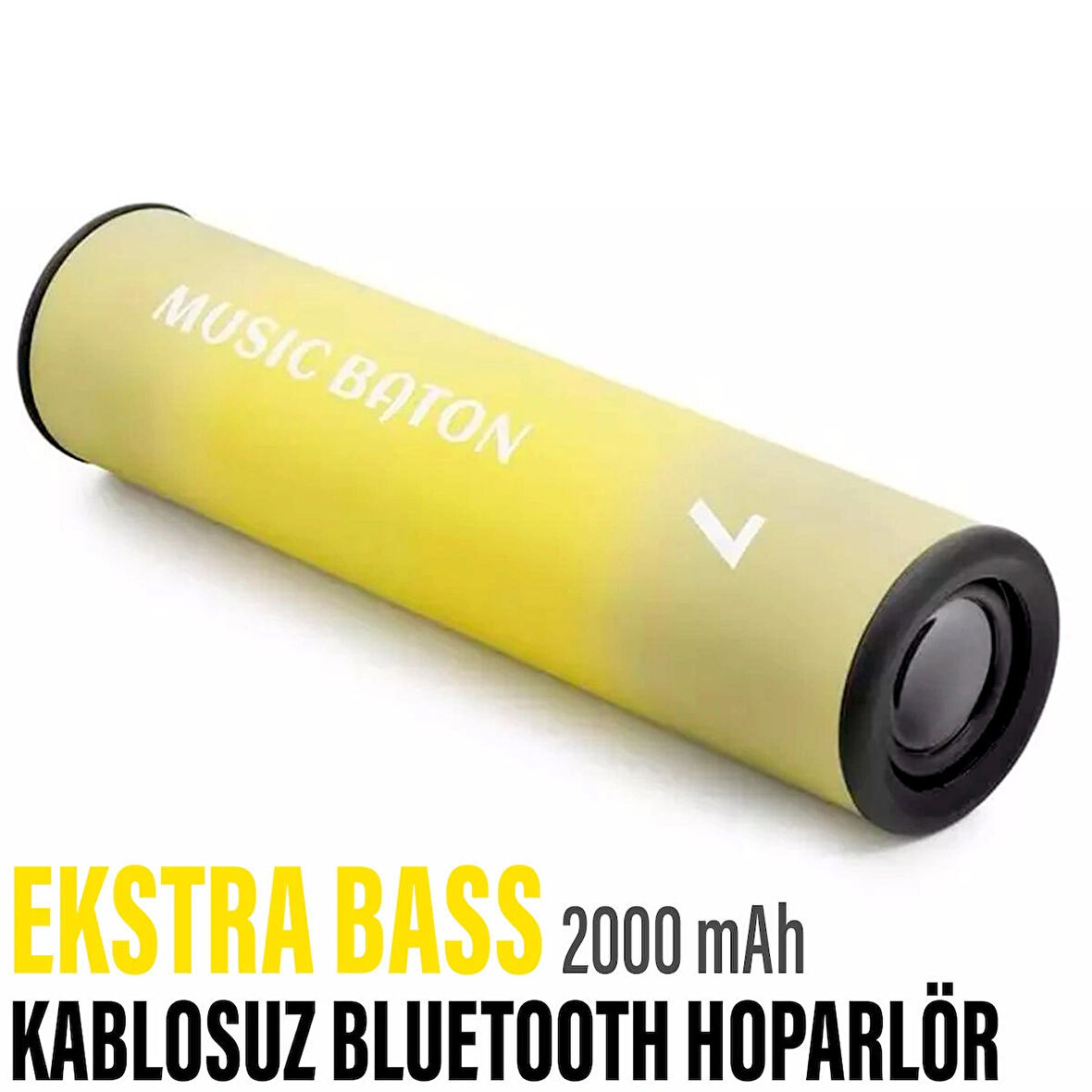 Kablosuz Silindir Bluetooth Hoparlör Speaker Ekstra Bass Ses Bombası 2000 mAh IP65 Su Geçirmez