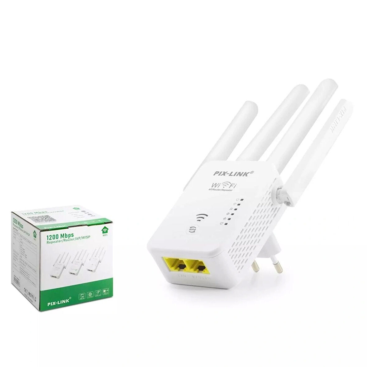 PIX-LINK WR49D4Q WIFI REPEATER + ROUTER + AP 300Mbps BEYAZ