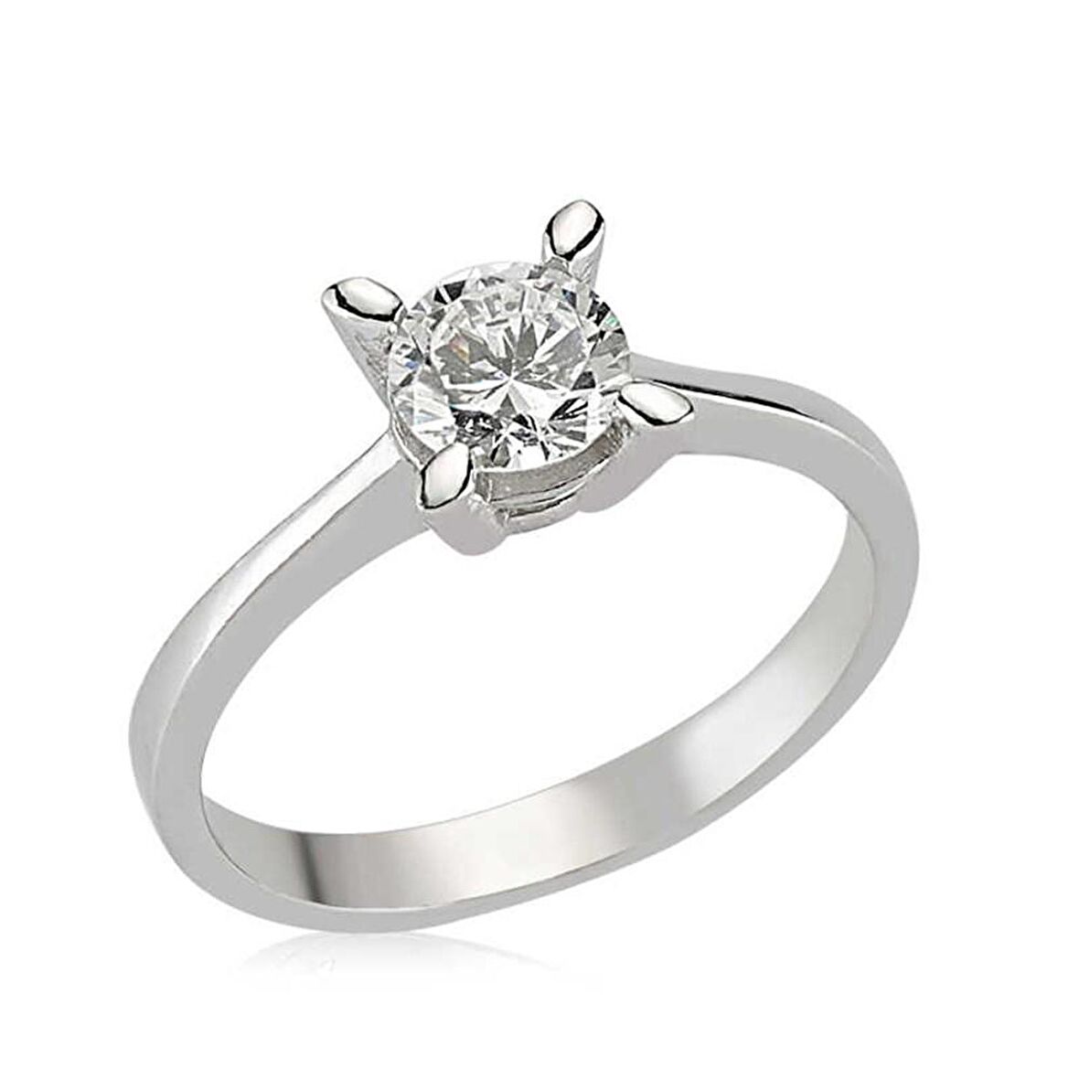 Gümüş Tek Taş Kadın Yüzük