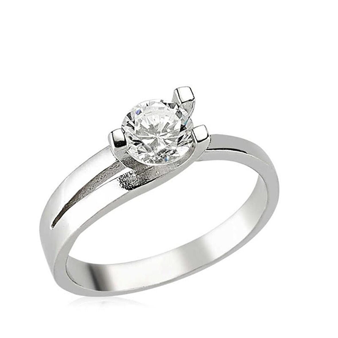 Gümüş Tek Taş Kadın Yüzük