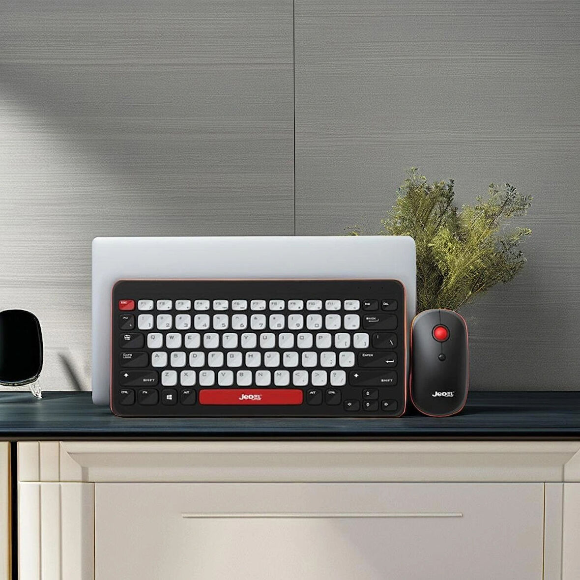 Kablosuz Mini Klavye ve Mouse Seti - Şık, Sessiz ve Ergonomik Tasarım 