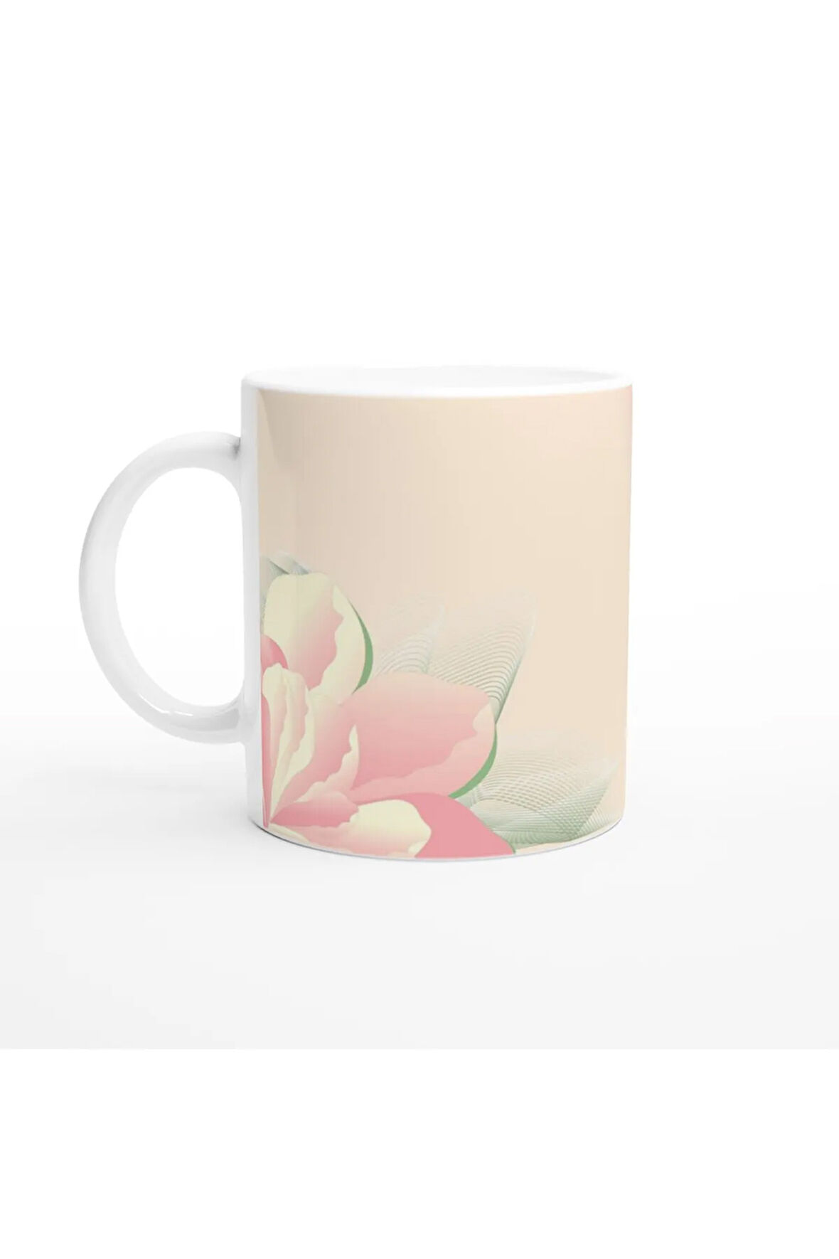 Pudra Zarafeti Dijital Çiçek Kupa