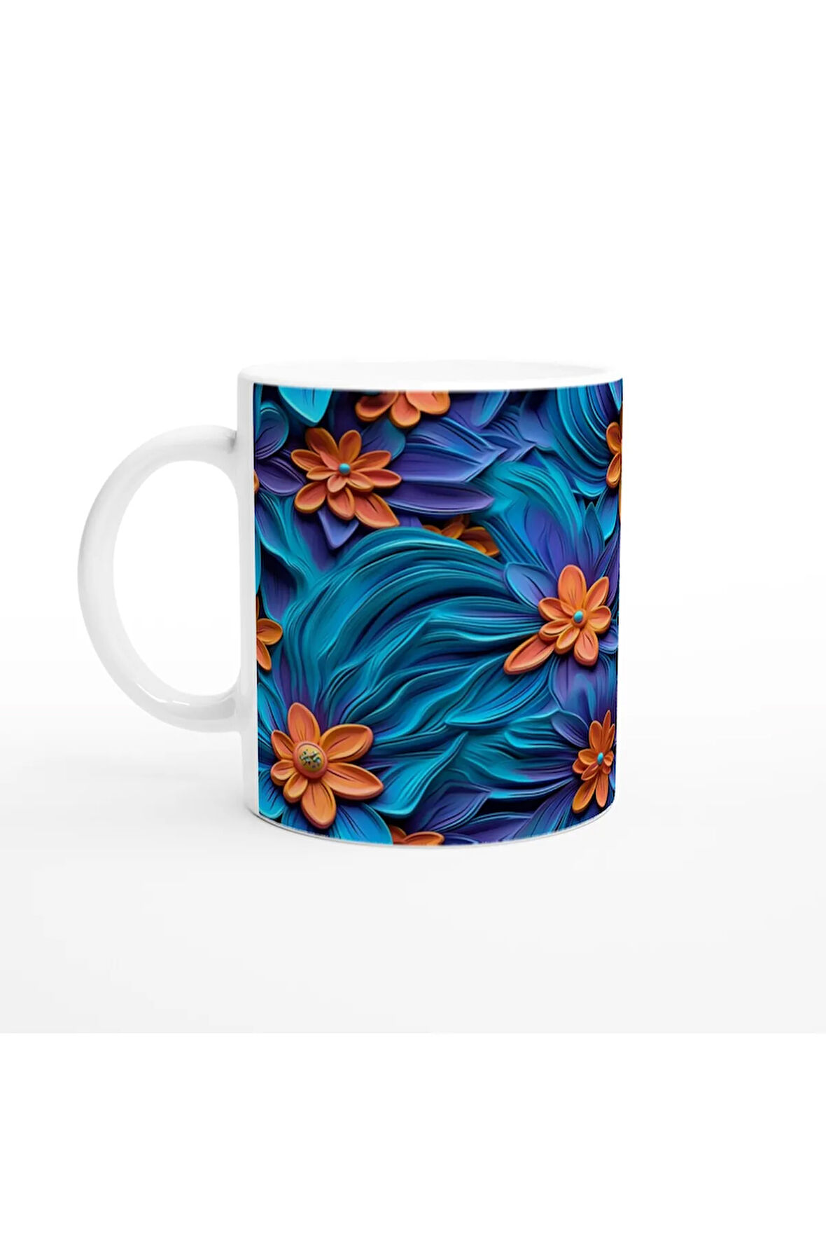 Parlak Tropikal Rüzgarlar Çiçekli Kupa Bardak