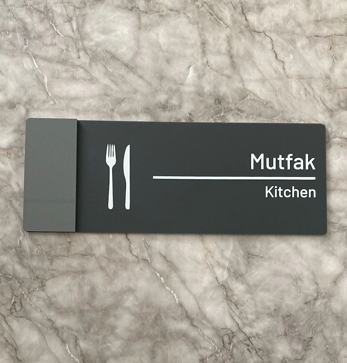 Wooden Serisi Mutfak Yönlendirme Levhası