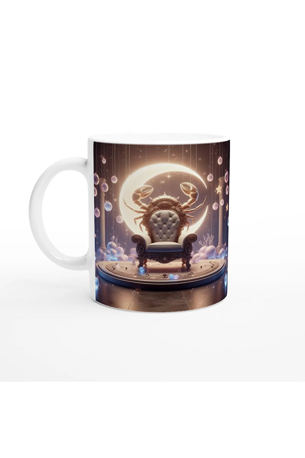 Yengeç Burcu Baskılı Kahve Kupası - Galaktik Taht Odası Temalı Vs3