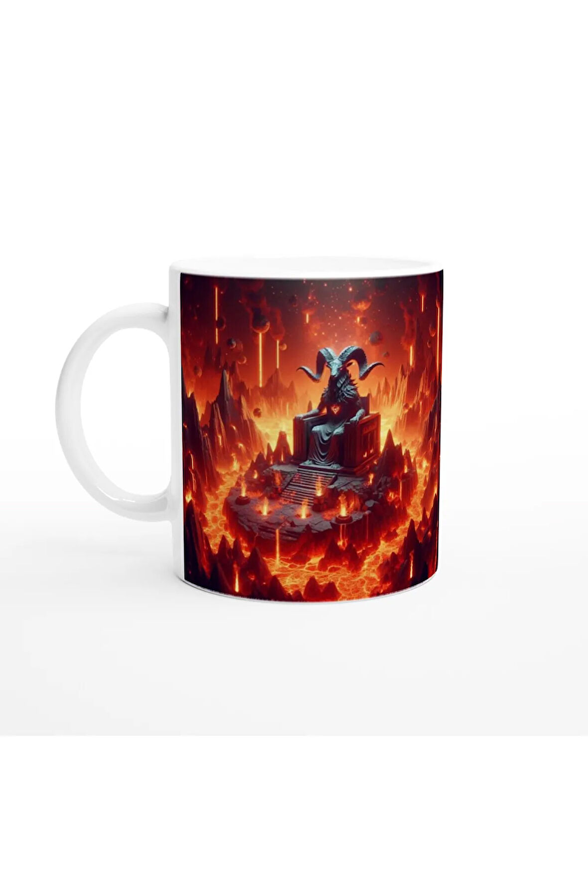 Koç Burcu Baskılı Kahve Kupası - Elementsel Doğa Krallığı Temalı Vs4