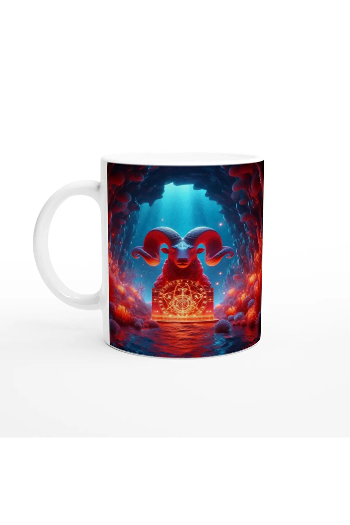 Koç Burcu Baskılı Kahve Kupası - Astral Denizaltı Dünyası Vs1