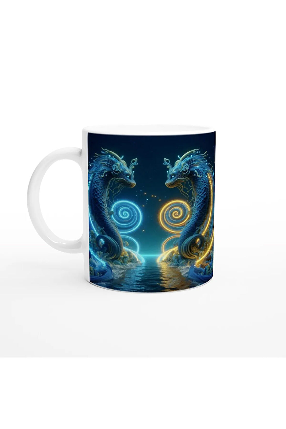 İkizler Burcu Baskılı Kahve Kupası - Astral Denizaltı Dünyası Vs2