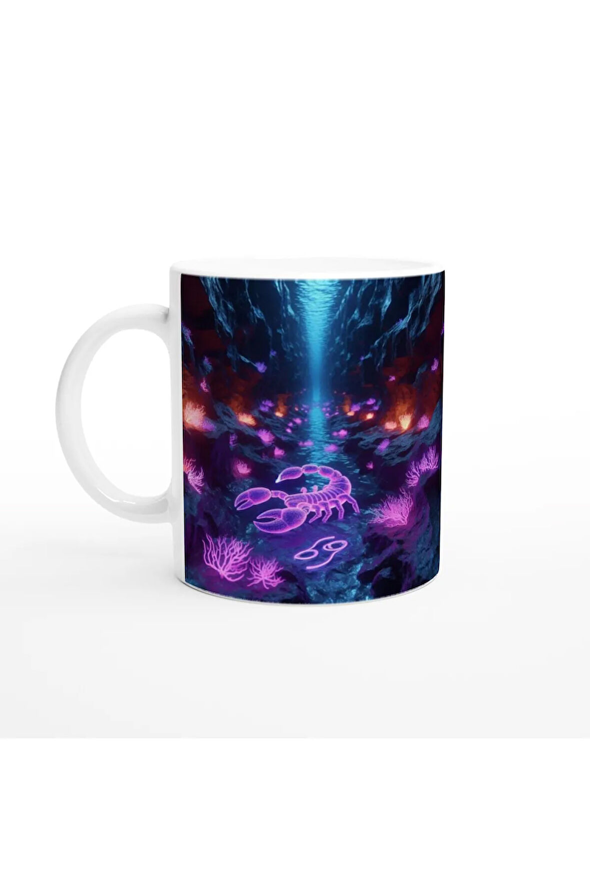 Akrep Burcu Baskılı Kahve Kupası - Astral Denizaltı Dünyası Vs3