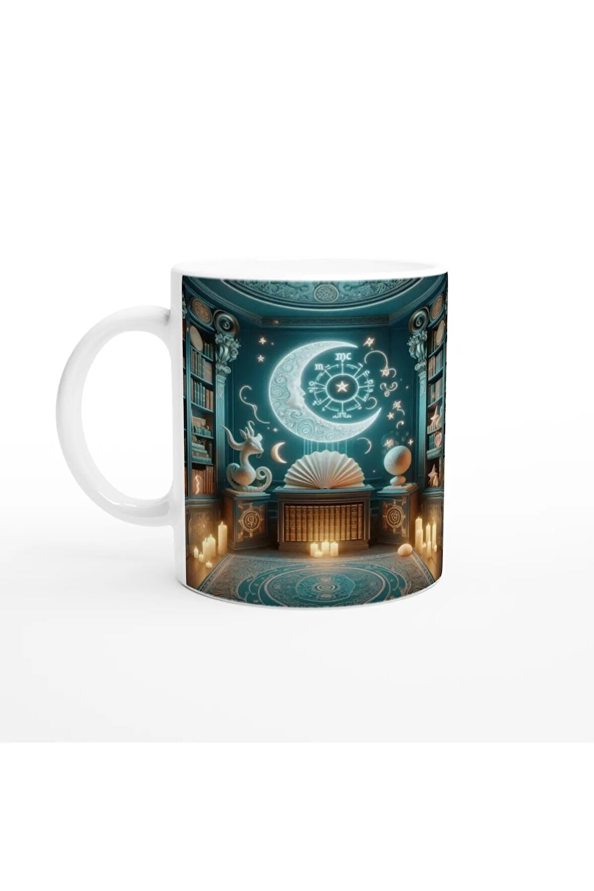 Yengeç Burcu Baskılı Kahve Kupası - Zodyak Kütüpanesi Vs1