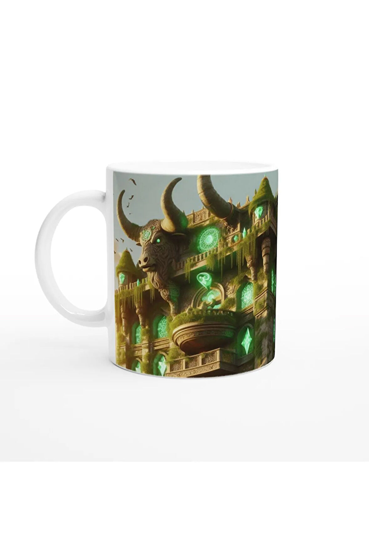 Boğa Burcu Baskılı Kahve Kupası - Burçlar Krallığı Şatosu Vs2