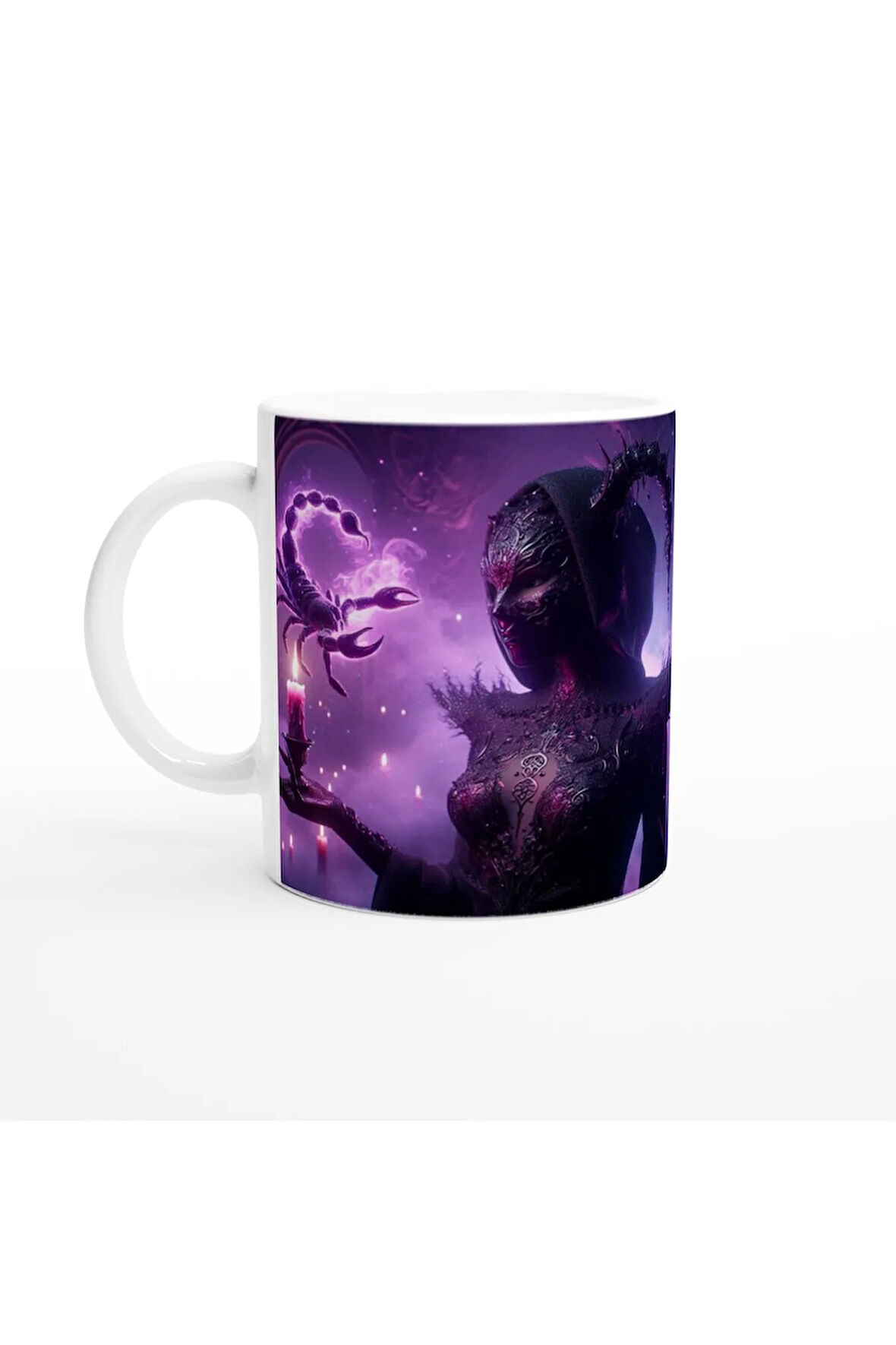 Akrep Burcu Baskılı Kahve Kupası - Zodyak Maskeli Balo Vs4