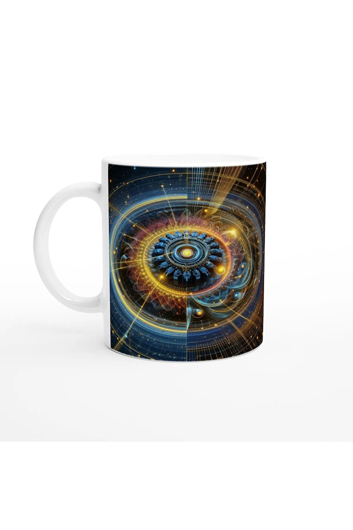 İkizler Burcu Baskılı Kahve Kupası - Zamanın Çarkları Astroloji Mekanizması Vs2