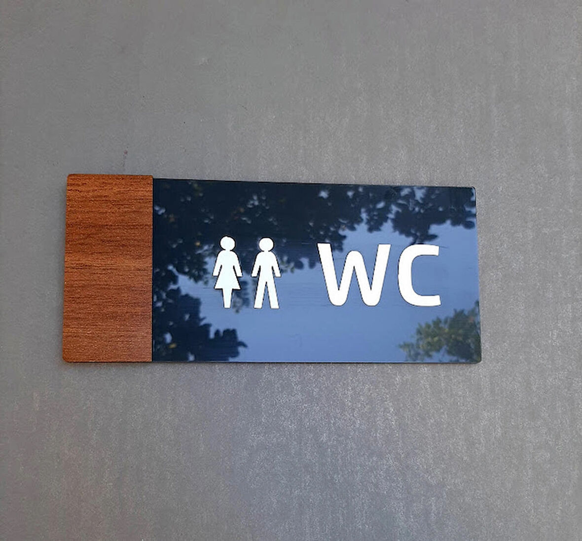 Wooden Serisi Wc Yönlendirme Tabelası