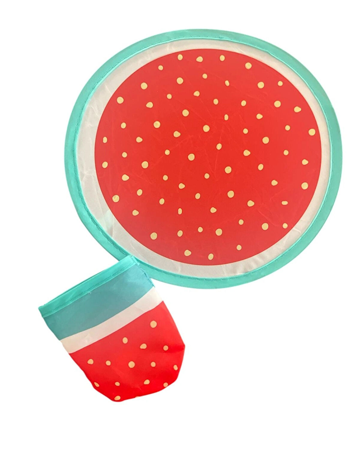 Practology 20 cm Meyve Desenli Hafızalı Telli Katlanabilir Yuvarlak Yelpaze