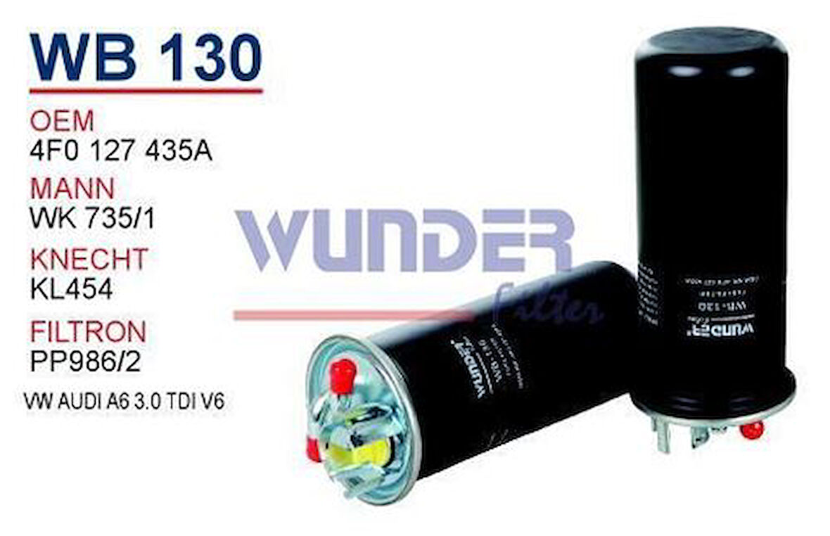 Wunder WB130 Mazot Filtresi A6 04-2.7 TDI 3.0 TDI MRMOEM-1081002