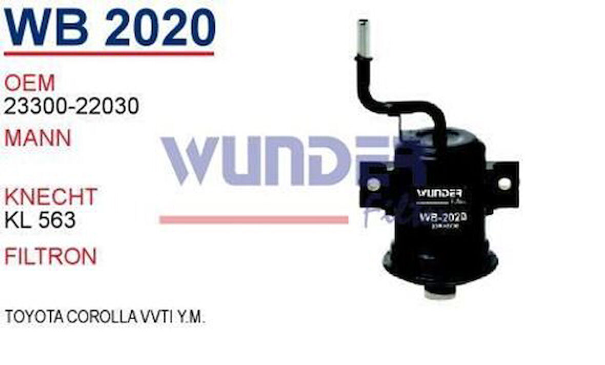 Wunder WB2020 Benzin Filtresi Corolla 1.4 16V 1.6 16V 00-02 VVTI MRMOEM-1081156