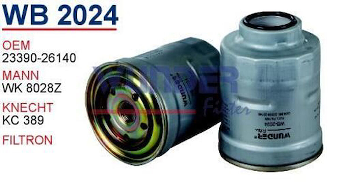 Wunder WB2024 Mazot Filtresi Corolla 07-11 Auris 07-11 CRV 06-07 1.4 D4D 2.0 D4D MRMOEM-1081173