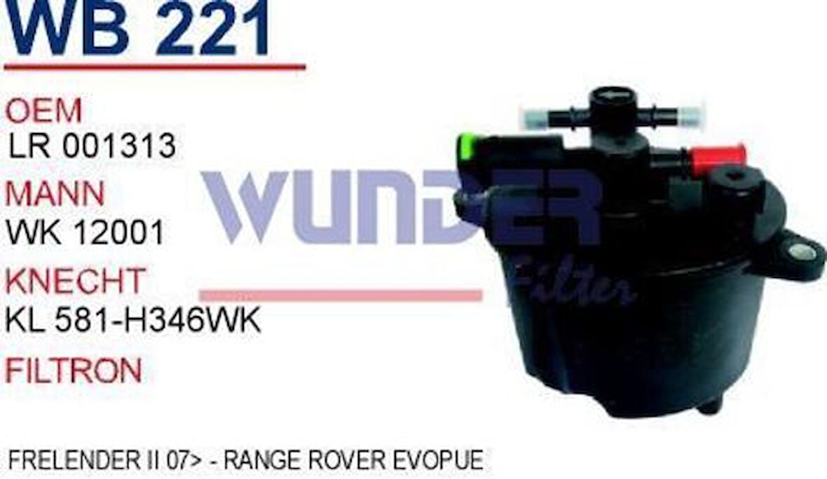 Wunder WB221 Mazot Filtresi 407 607 807 4007 S-Max Mondeo 08-H346Wk MRMOEM-1081290