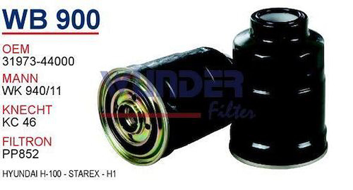 Wunder WB900 Mazot Filtresi Stare x 98-H1 H100 L200 L300 Pajero 2.5D 2.5Td MRMOEM-1081814