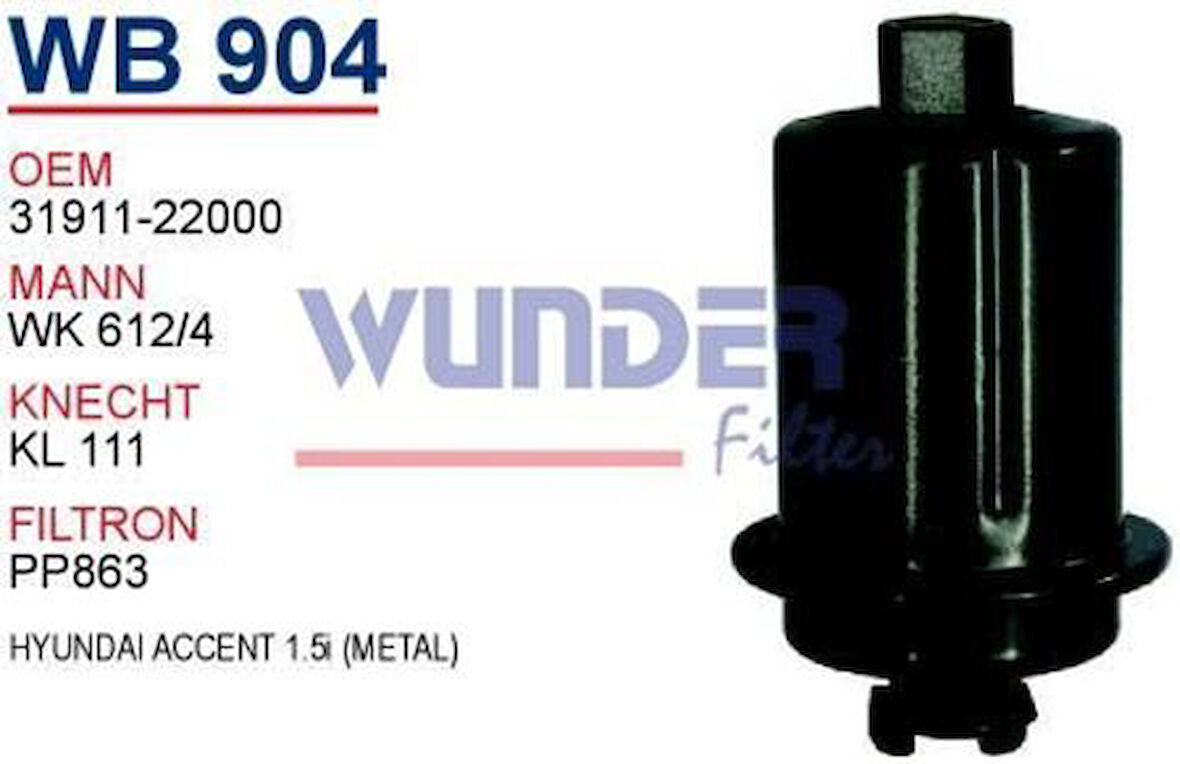 Wunder WB904 Mazot Filtresi Hyundai Santa Fe IV 2.0-2.2 CRDI MRMOEM-1081824