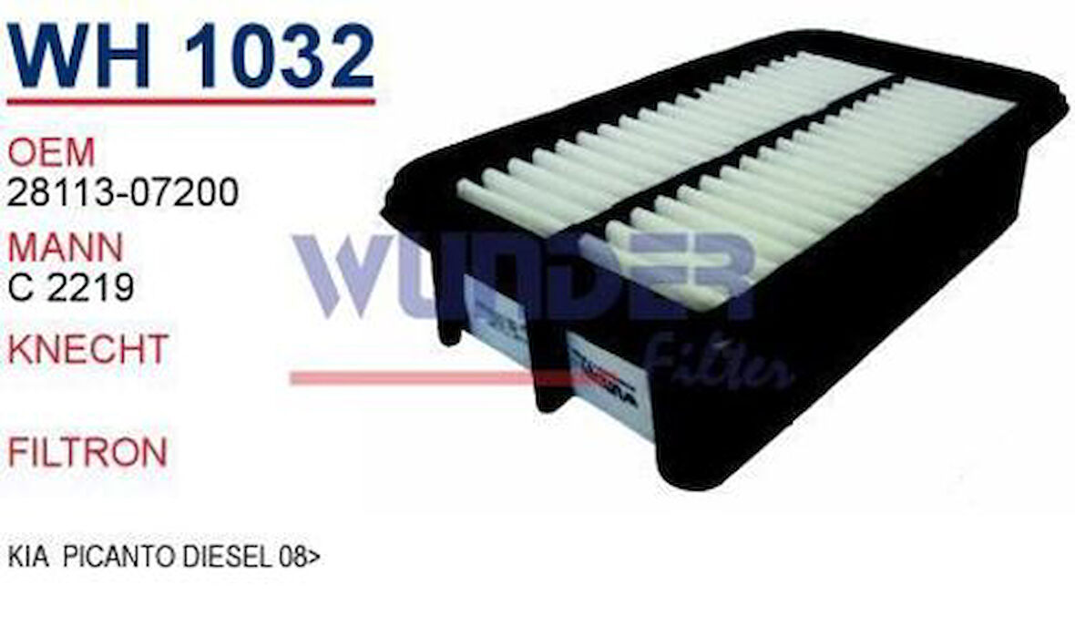 Wunder WH1032 Hava Filtresi Kia Picanto Dizel 08-C2219 MRMOEM-1081993