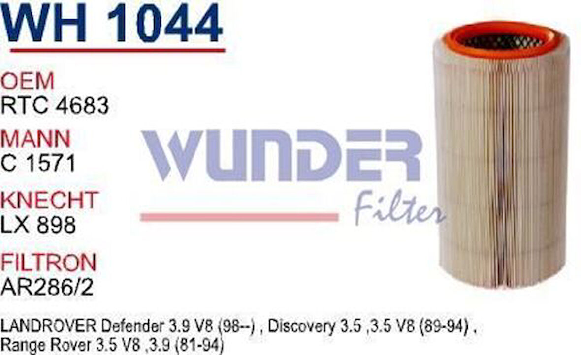 Wunder WH1044 Hava Filtresi Land Rover Defender 3.5 V8-Range Rover 3.5 V8 MRMOEM-1082011