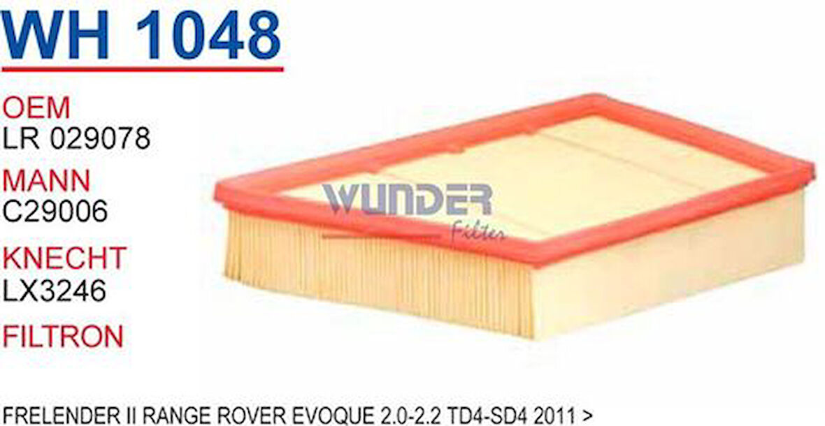 Wunder WH1048 Hava Filtresi Discovery Sport 14-Freelander II 11 MRMOEM-1082016